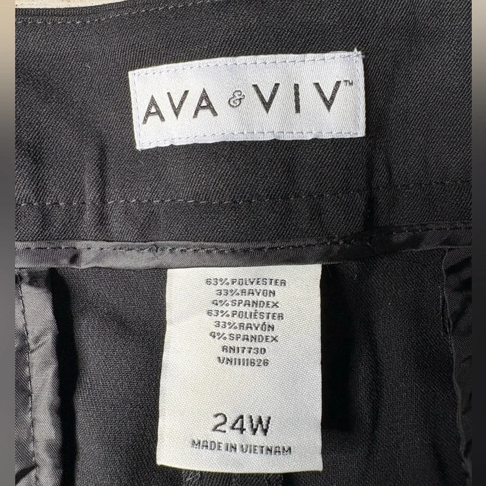 AVA & VIV Women's Crop Mid Rise Capris Dress Pants Size 24W - Picture 7 of 13